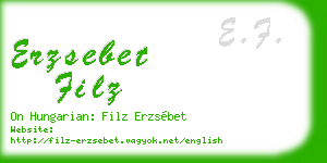 erzsebet filz business card